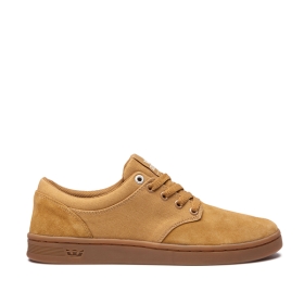 Supra Mens CHINO COURT Tan/gum Low Top Shoes | CA-67762